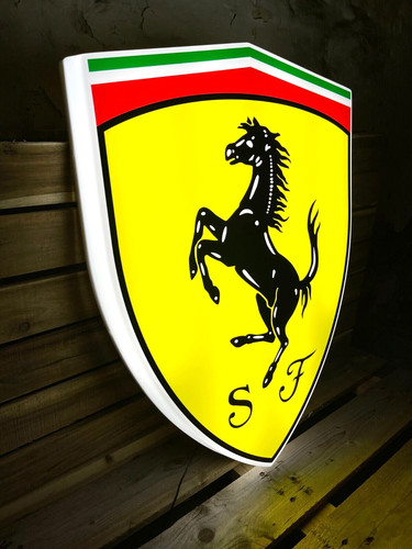 Ferrari schild leuchtschild - ferrari,
